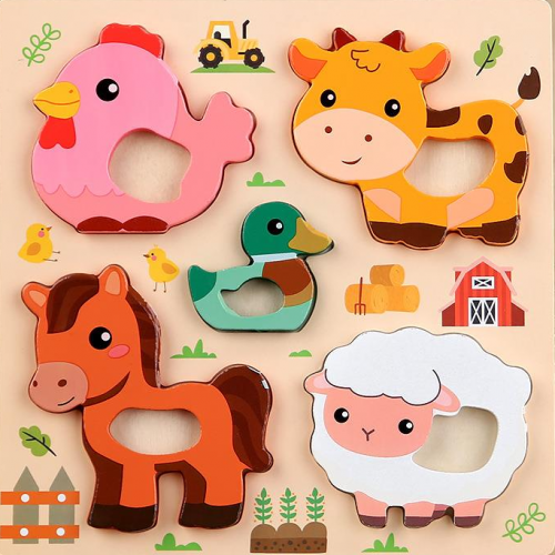 5pc Wood Farm Puzzle (6209)