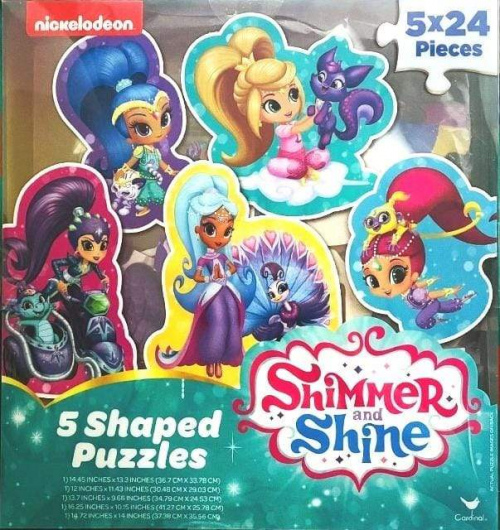 5x24pc - Shimmer & Shine Shaped Puzzles