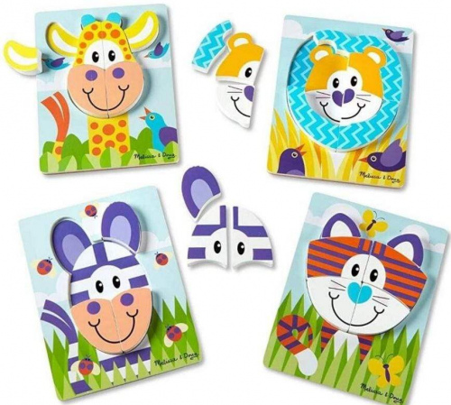 (5-6pc) x 4 - Safari Jigsaw Puzzle Set