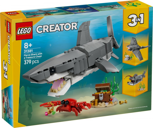 31381 - Fierce Shark With A Treasure Chest (3-in-1)