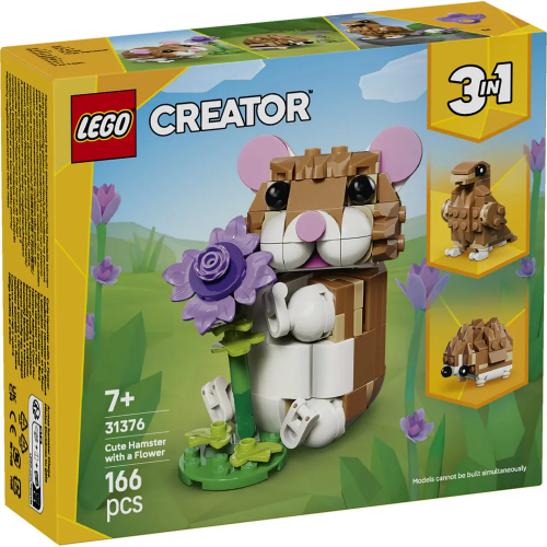 31376 - Cute Hamster With A Flower (3-in-1)