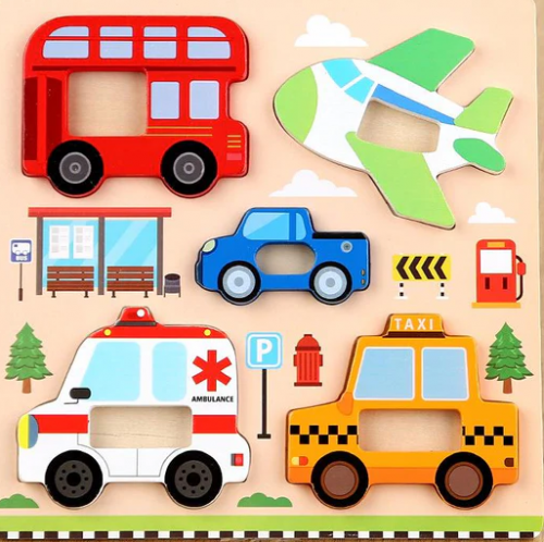 5pc Wood Transport Puzzle (6146)