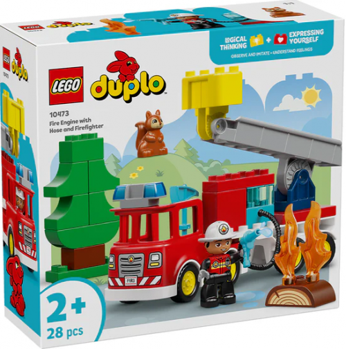 10473 - Fire Engine With Hose & Firefighter
